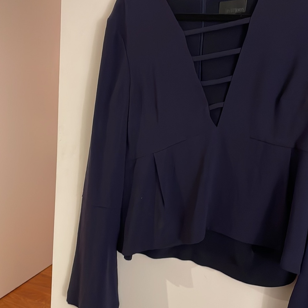 Intermix Navy Blouse - image 3